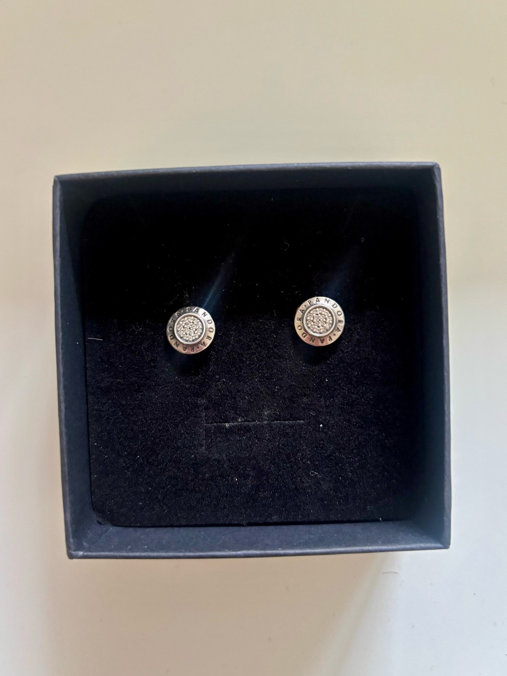 Pandora Silver Pavé Stud Earrings